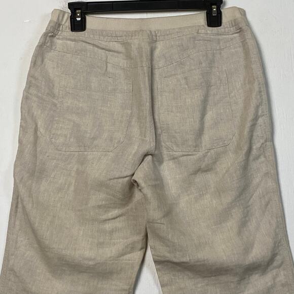 Chico’s Beige 100% Linen Straight Leg Pants Size 4 - Picture 6 of 8